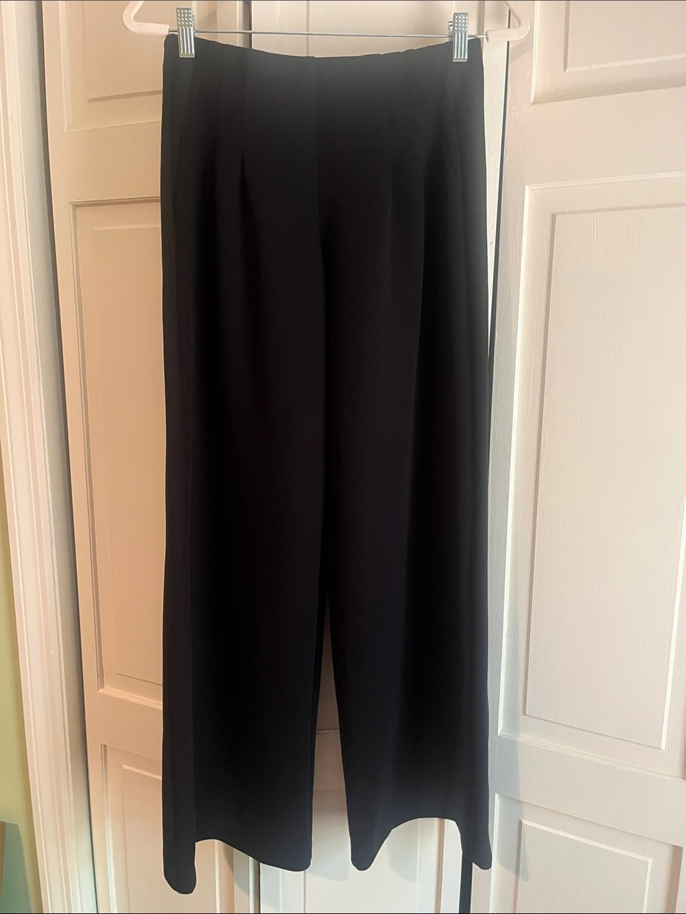 Stretchy jersey Wide-Leg Black Women's Dress Pants